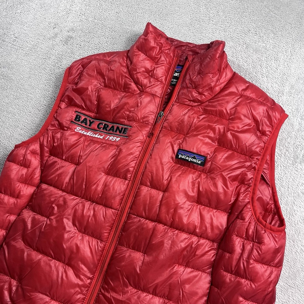 Patagonia Micro‎ Nano Puffer Vest Men's Small Red Quilted Logo Embroidery 84075